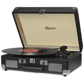 Vitrola Toca Discos Raveo Sonetto Chrome Preto Bivolt Disco