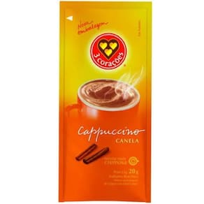 Cappuccino 3 Corações Canela 20g - 10 Sachês | Prático
