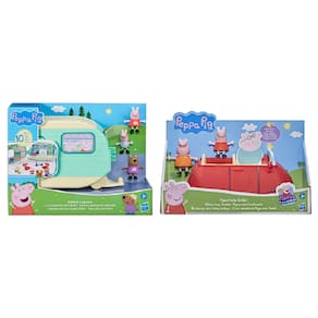 Peppa Pig Trailer Aventura e Carro da Familia Peppa Com acessórios - Hasbro