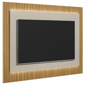 Painel Para TV Suspenso 70 Pol 200cm Real L06 Tauari/Off White Fosco - Mpozenato