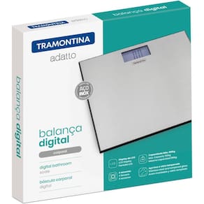 Balança Digital Tramontina Vidro Até 180Kg Adatto Cinza