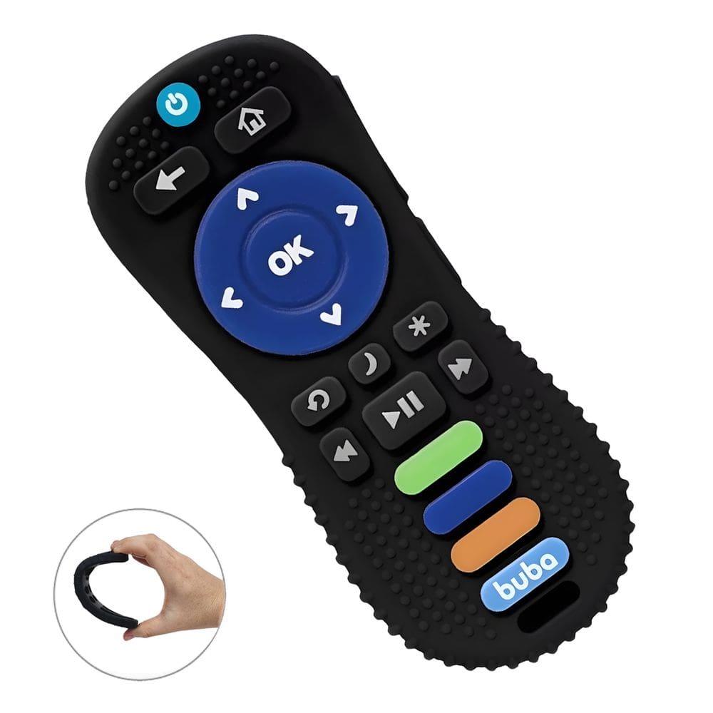 Mordedor Controle Remoto Buba Silicone Flexível Bebês +4m
