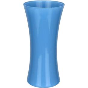 Vaso Decorativo Enfeite Casa Redondo Home&co Leitoso Vidro 25x12x12cm Azul