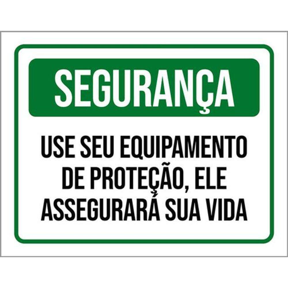 Kit 5 Placas De Segurança Equipamento Proteção 36X46