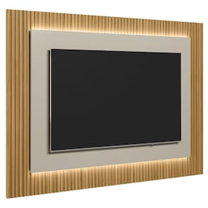Painel Para TV Suspenso 70 Pol 220cm Real L06 Tauari/Off White Fosco - Mpozenato