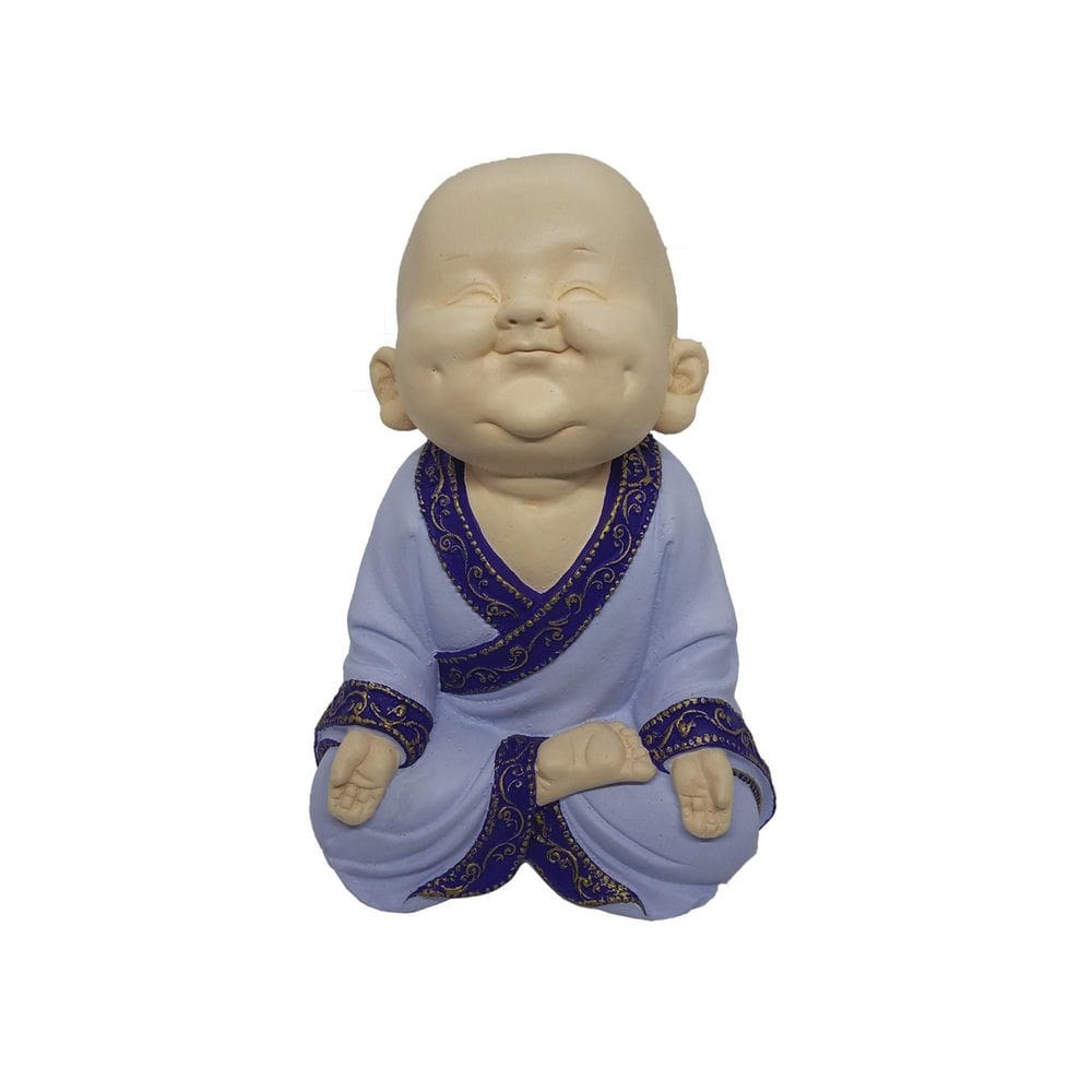 Escultura Monge Buda Covinhas - Abiasafe