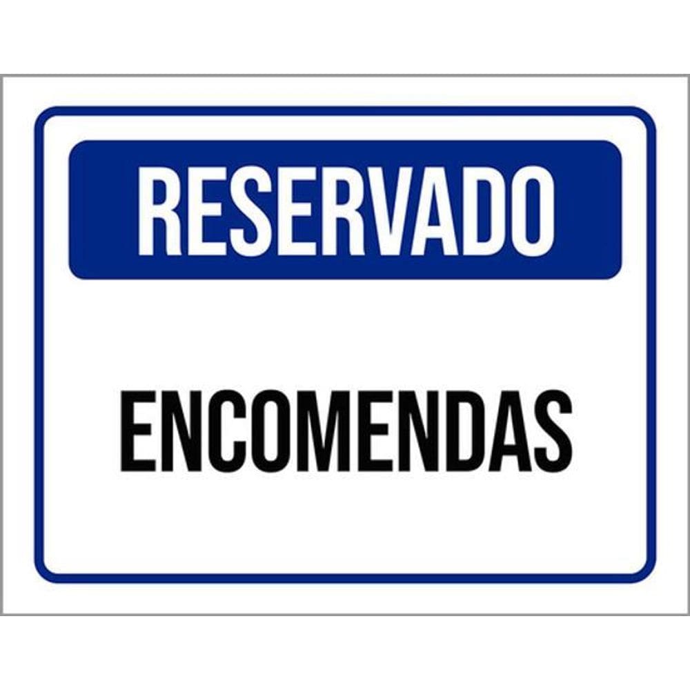 Kit 5 Placas De Reservado Encomendas 36X46