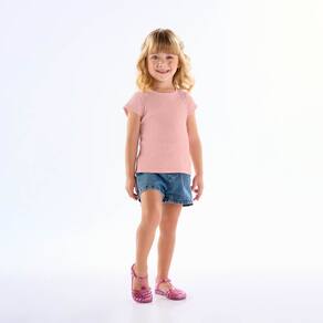 Blusa Primeiros Passos Menina - Rose - 50603-11