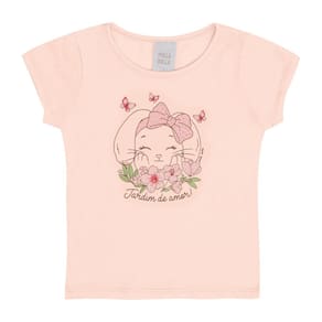 Blusa Primeiros Passos Menina - Rosa Po - 50601-1298