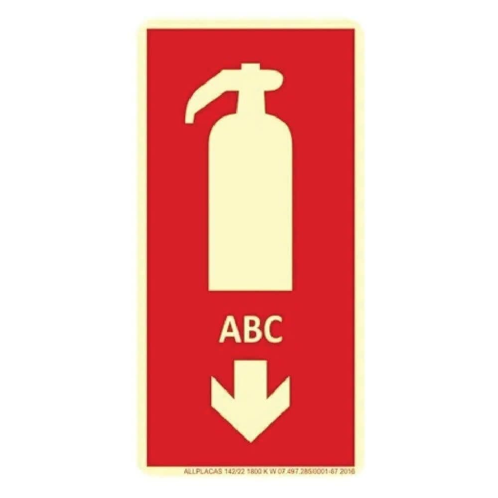 Placa E5 Extintor Abc 10cm X 20cm