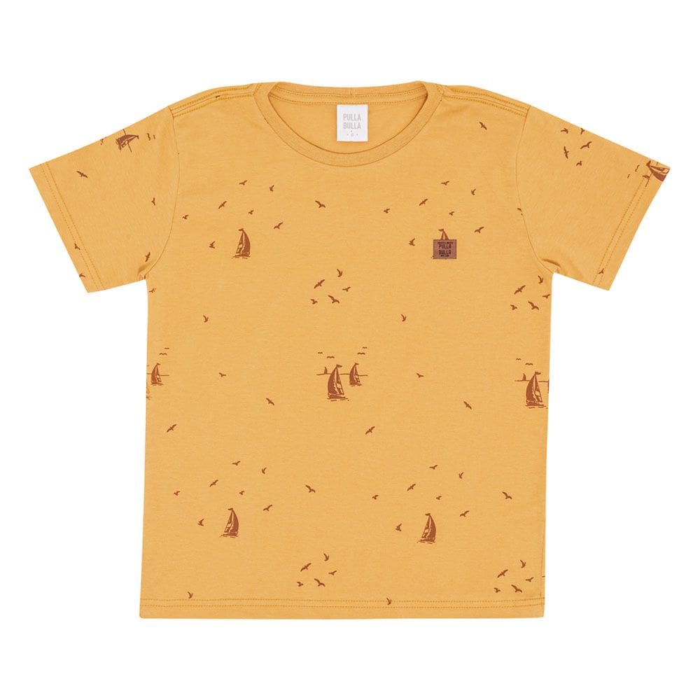 Camiseta Infantil Menino - Ocre - 50760-345