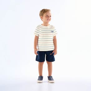 Camiseta Primeiros Passos Menino - Off White - 50655-1271