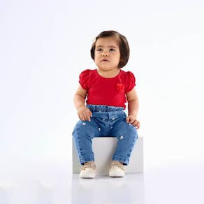 Calca Bebê Menina - Indigo Medio - 50505-1125
