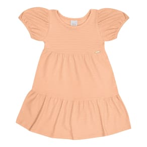 Vestido Primeiros Passos Menina - Pessego - 50615-1292