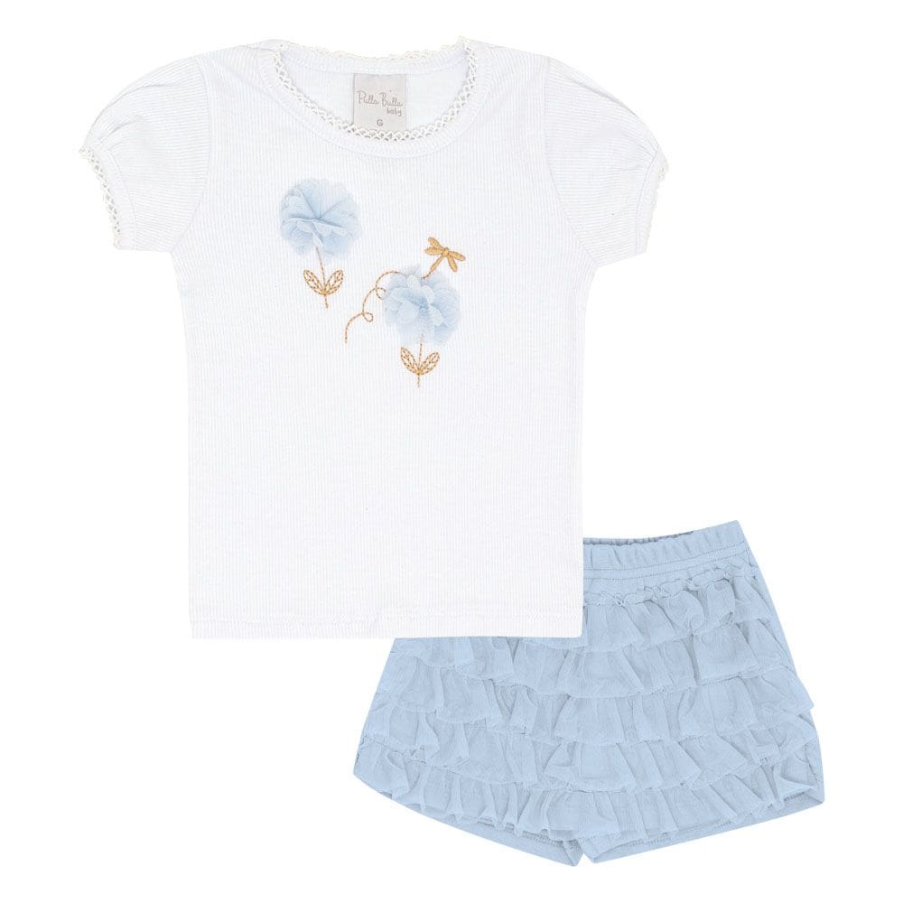 Conjunto Bebê Menina - Branco - 50522-3