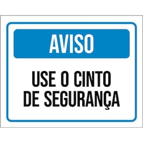 Kit 5 Placas Sinalização - Aviso Uso Cinto De Segurança