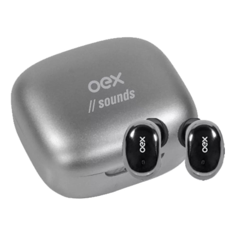 Fone De Ouvido Bluetooth Bud Prata Tws30 Oex
