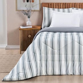 Kit Roupa Cama Edredom Super King Scarlett 100% Algodao
