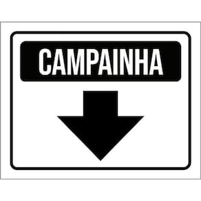 Kit 10 Placas Campainha Seta Pra Baixo