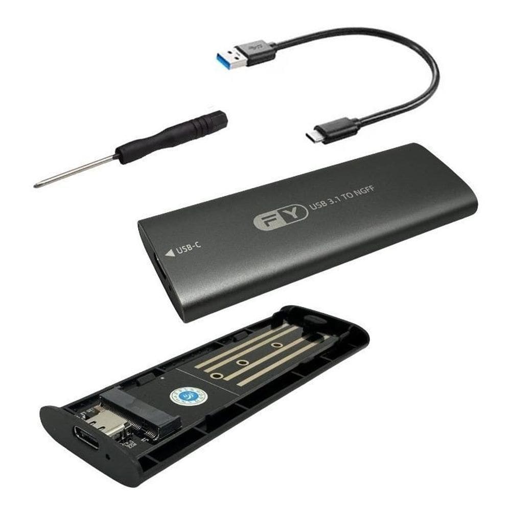 Case Ssd M.2 E Sata Para Usb 3.1 E Type-C Ngff 10Gbps Gen2