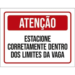 Kit 5 Placas Estacione Corretamente Dentro Limites Vagas