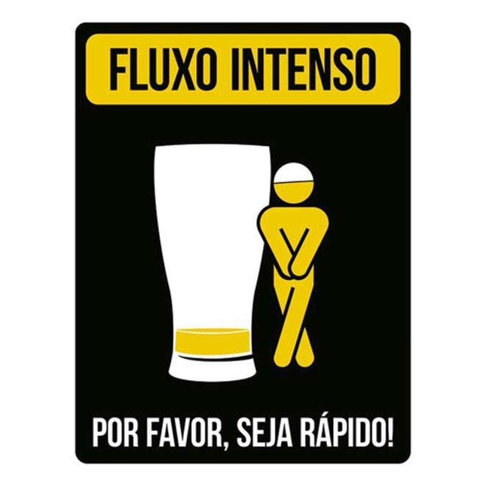 Kit 5 Placas Banheiro - Fluxo Intenso Masculino