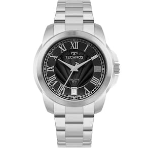 Relógio TECHNOS Classic 2417AB, Aço Inox, Resistente Água
