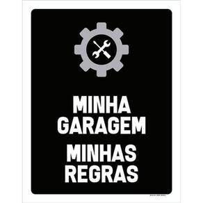 Kit 10 Placas Minha Garagem Minhas Regras