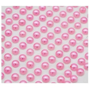 Cartela Pérola Adesiva Rosa Claro 8mm 120 Un. - ABS