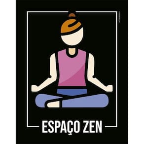 Kit 3 Placas Desenho - Espaço Zen