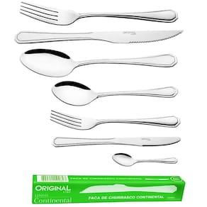 Jogo Garfo Faca Colher Inox 84 Pecas Restaurante Bufffet