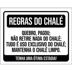 Kit 5 Placas Regras Chalé Quebrou Pagou Não Retire Nada