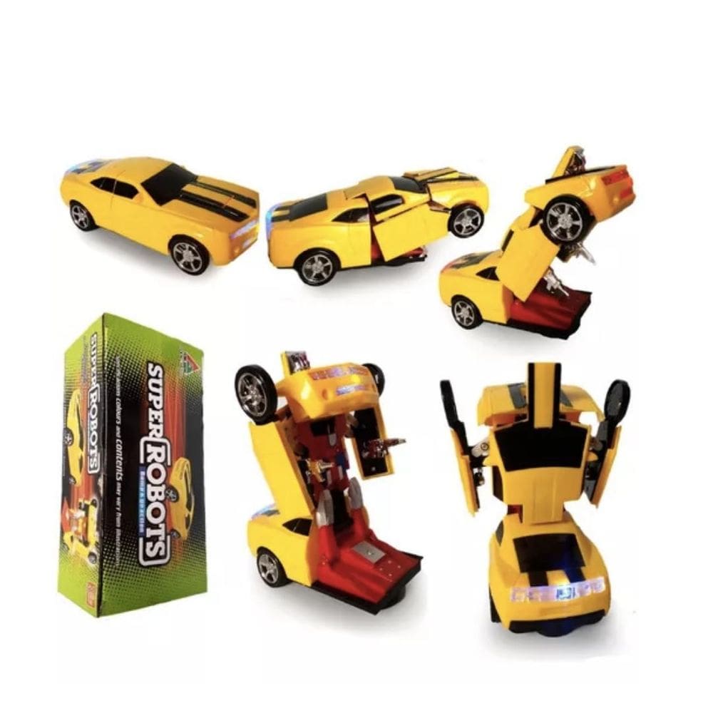 Carro Vira Robo Transformers A Pilha Automático Carrinho