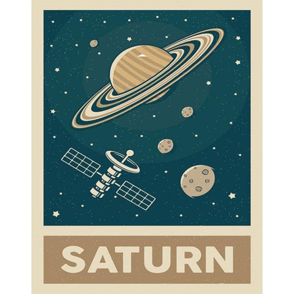 Kit 5 Placas Saturn Planeta 36X46