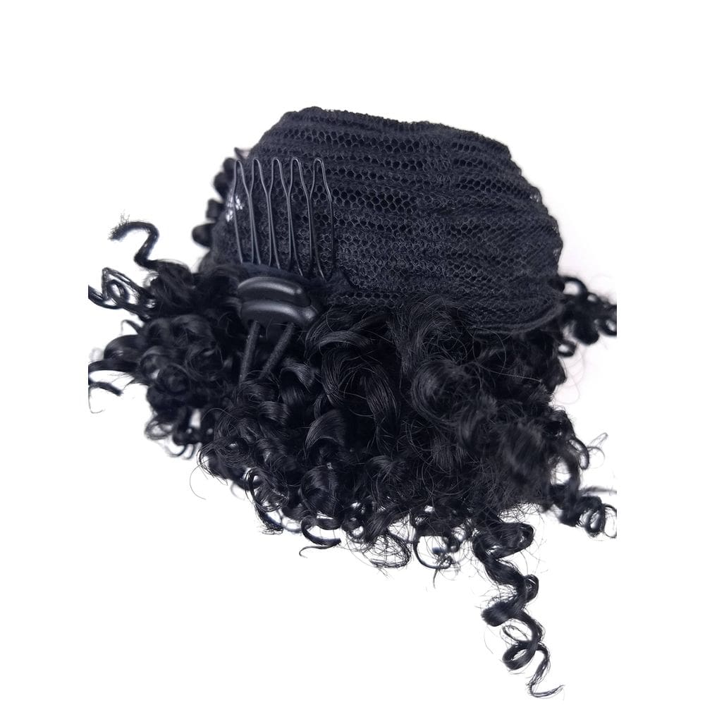 Coque Cacheado Afro Puff Cor Preto 1 Natural Fibra Japonesa