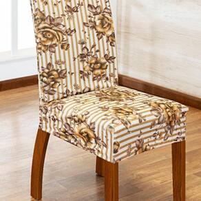 4 Capas Estampadas P Cadeira De Jantar Elastano - Estampa 2
