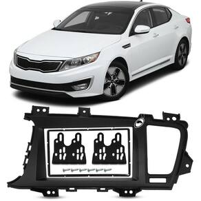 Moldura Painel 2 Din 7 Polegadas Optima 2010 Em Diante Preto