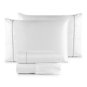 Roupa De Cama Solteiro Suavit 400 Fios 03 Peças - Branco