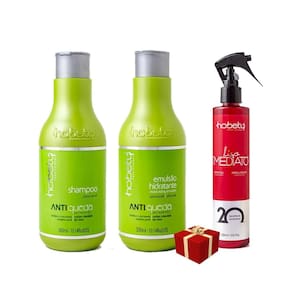 Kit Hobety Antiqueda + Emulsão + Liso Imediato