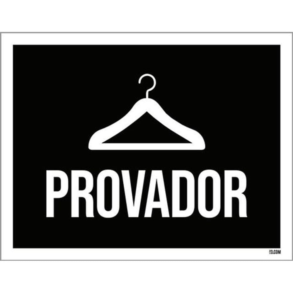 Kit 5 Placas Sinalização - Provador Cabide