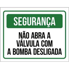Kit 5 Placas Segurança Não Abra Válcula Bomba Desligada