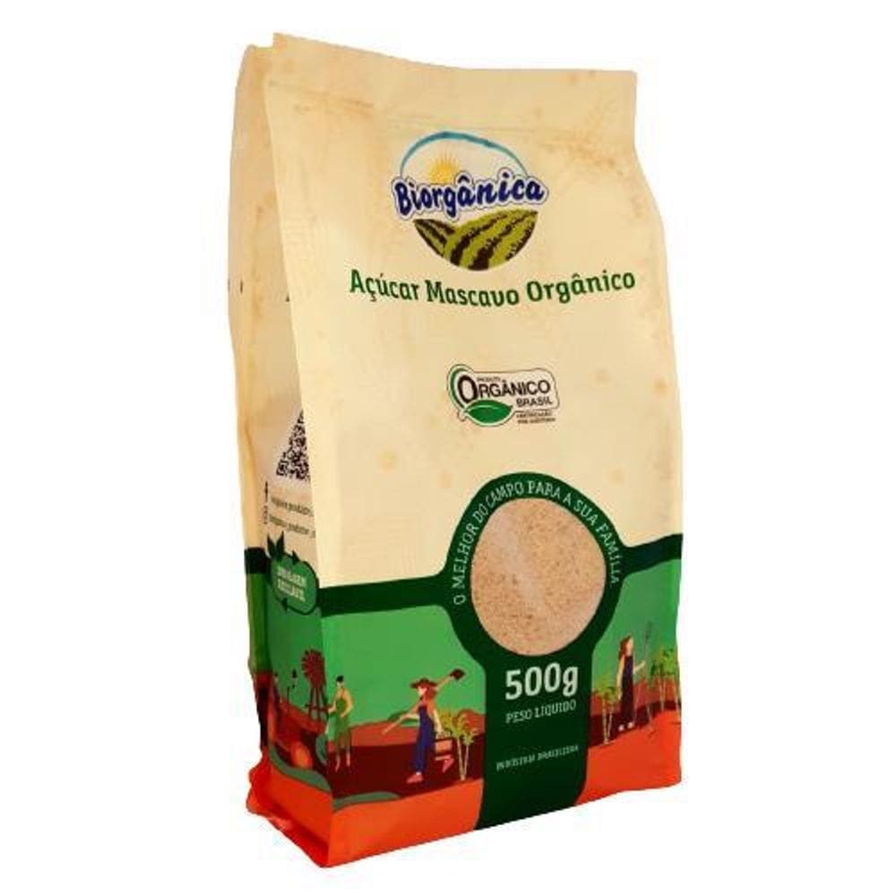 Açúcar Mascavo Orgânico Biorgânica 500G