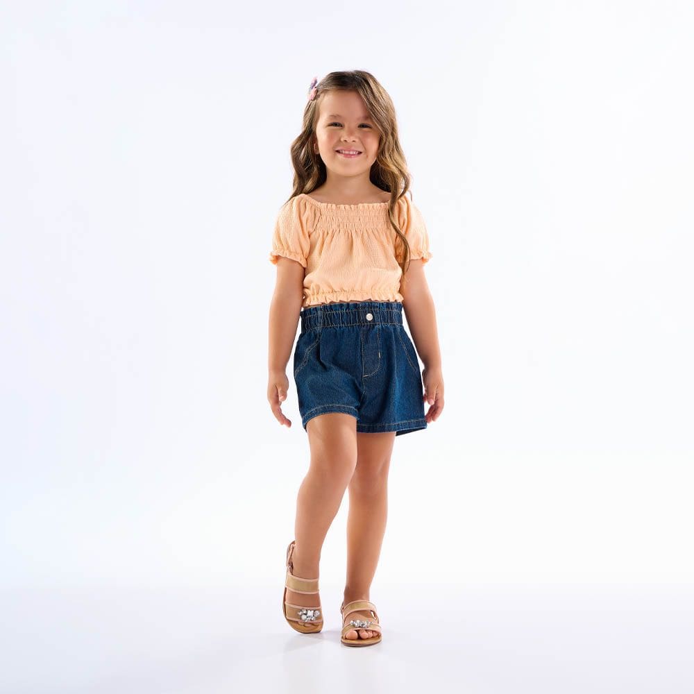 Conjunto Primeiros Passos Menina - Pessego - 50621-1292