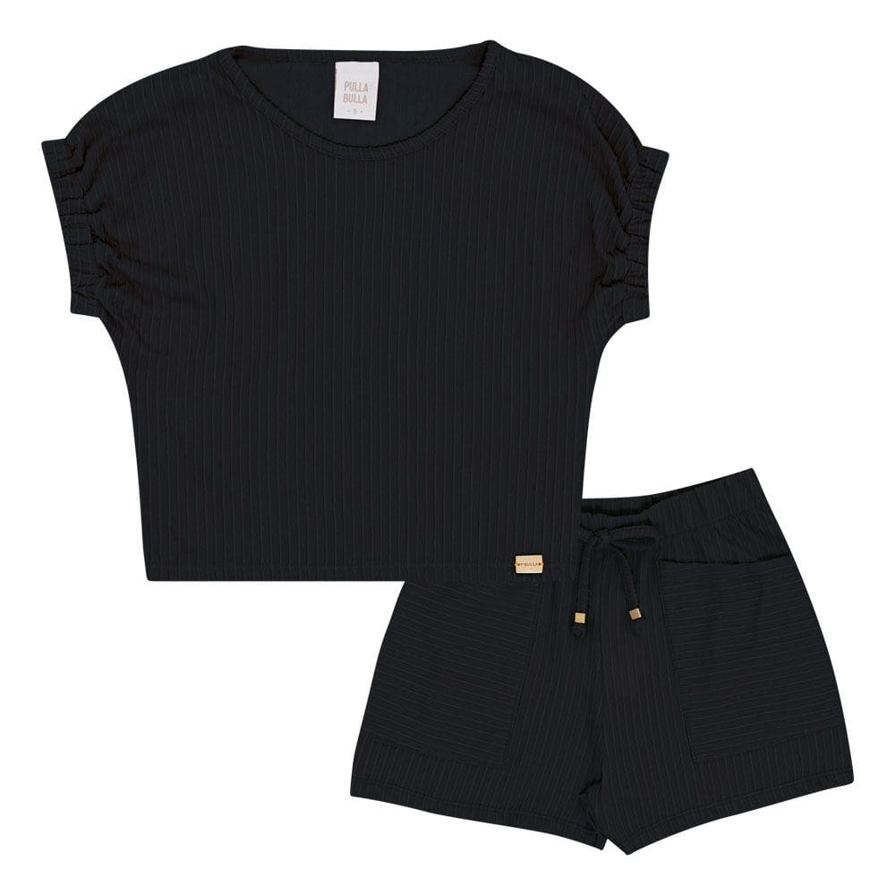 Conjunto Infantil Menina - Preto - 50730-51
