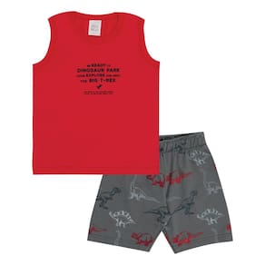 Conjunto Primeiros Passos Menino - Vermelho - 50669-65