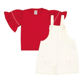 Conjunto Infantil Menina - Off White - 50724-1271