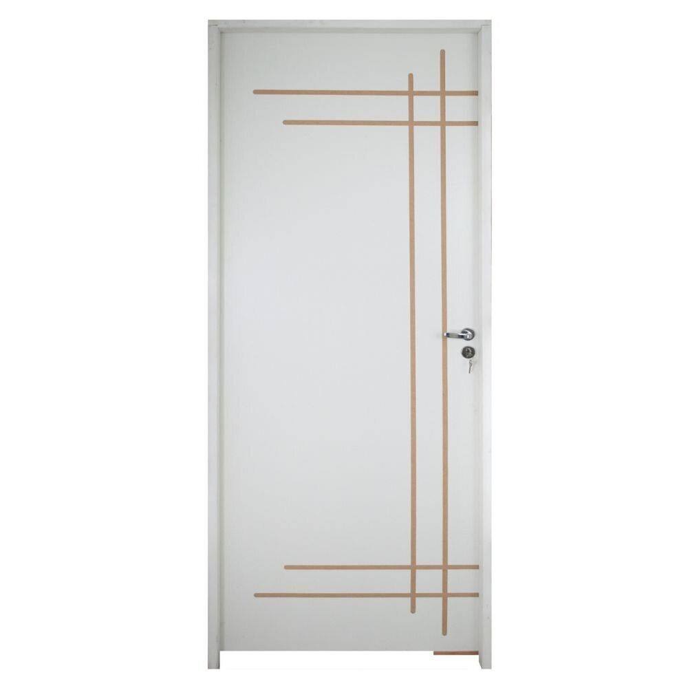 Porta Belissima 9 Prime Batente 14 Cm Fechadura Stilo Wc 62 X 2,10 Lado Esquerdo.
