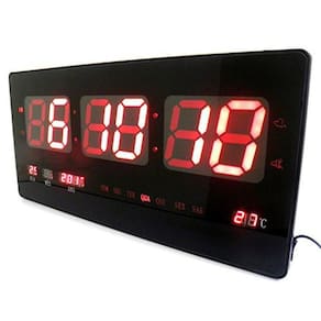 Relógio Parede Digital Led Alarme Data Termômetro Calendário