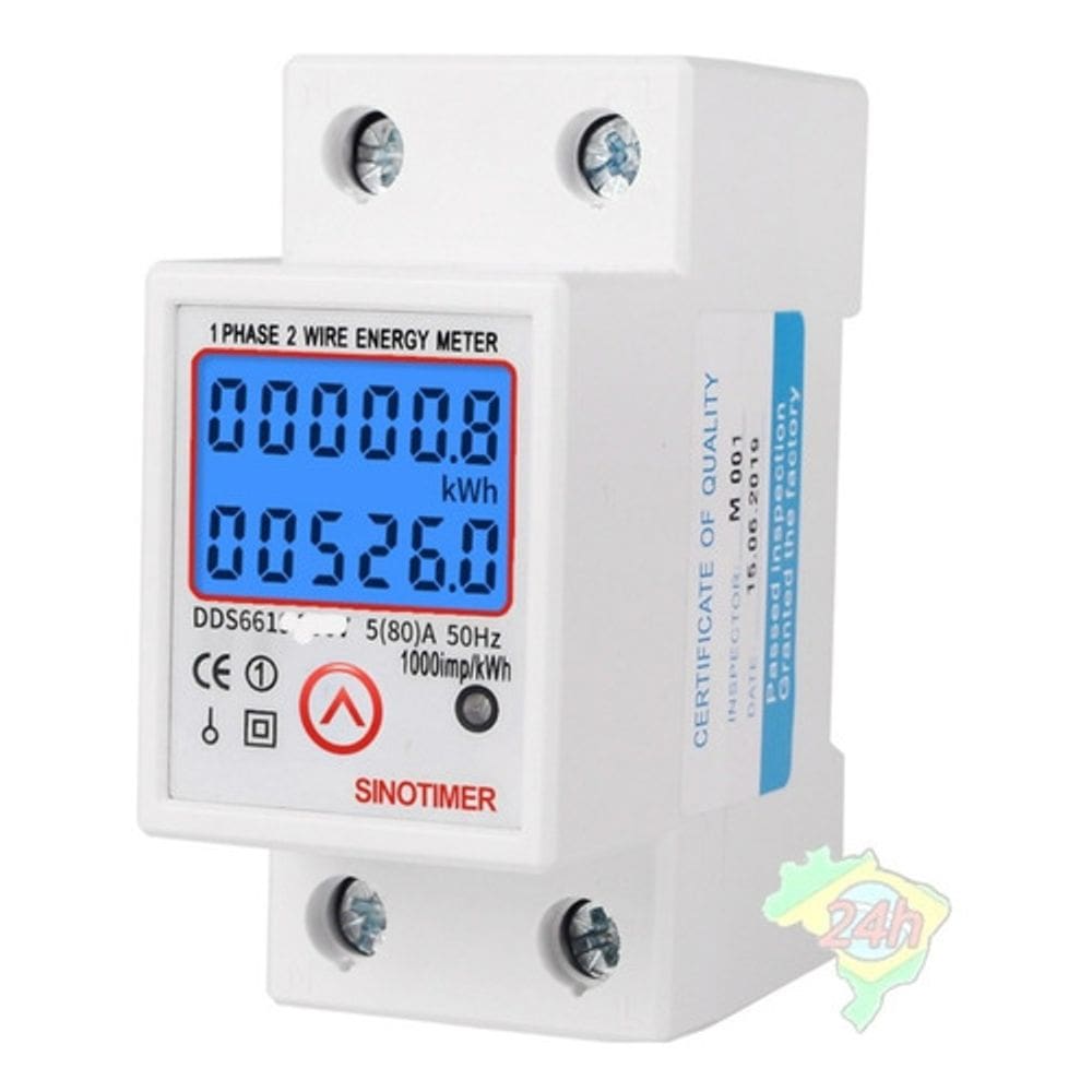 Medidor Consumo Energia Monofásico Kwh 110v 127v 80a C Reset