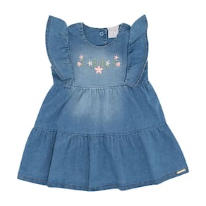 Vestido Bebê Menina - Indigo Claro - 50515-1114